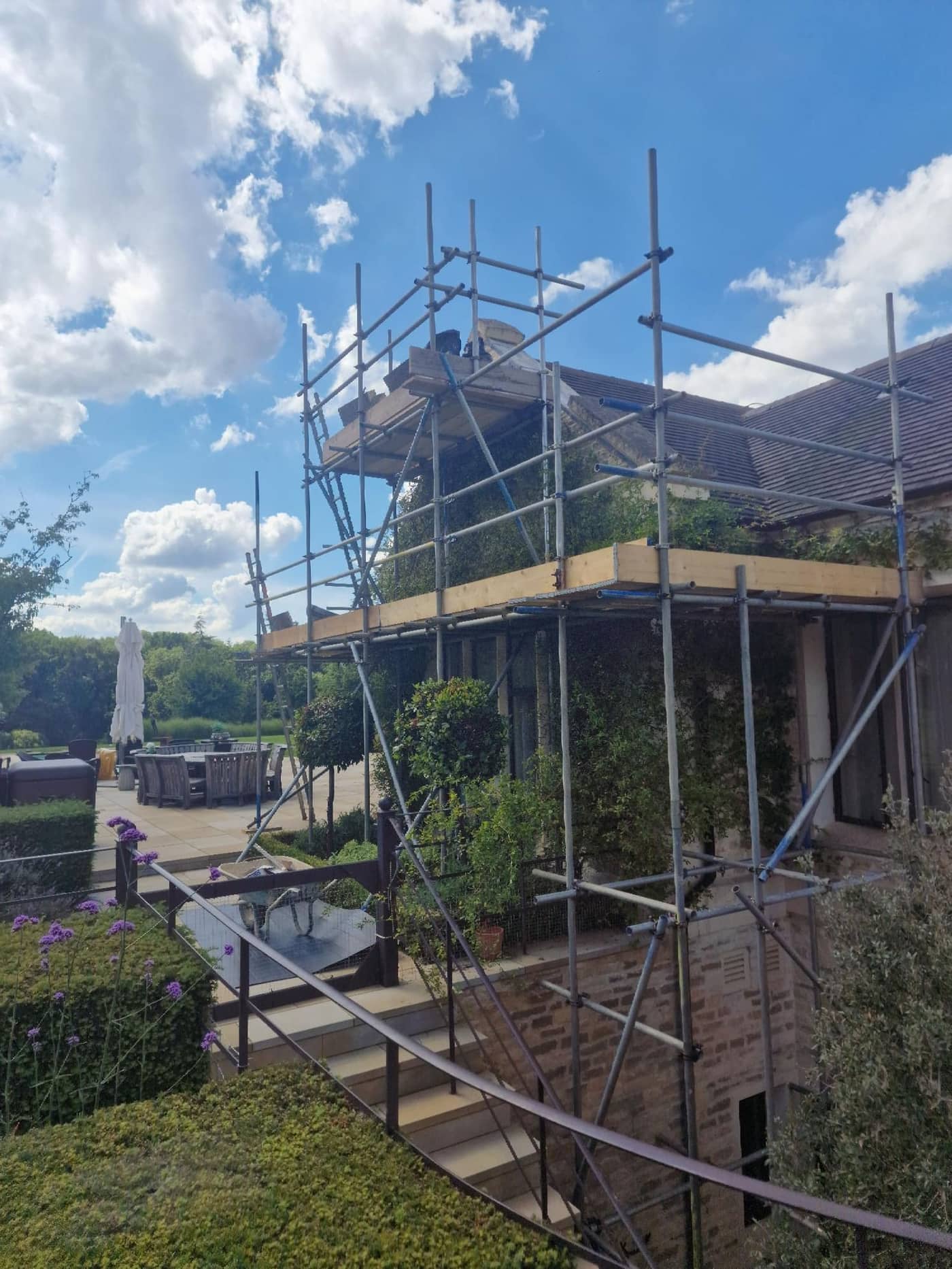 Property maintenance scaffold on a premium residential property